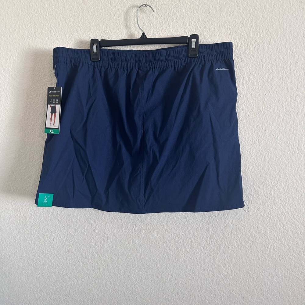 NWT Eddie Bauer Women's Tulip Hem Active Skort Pure  navy Blue Size xl